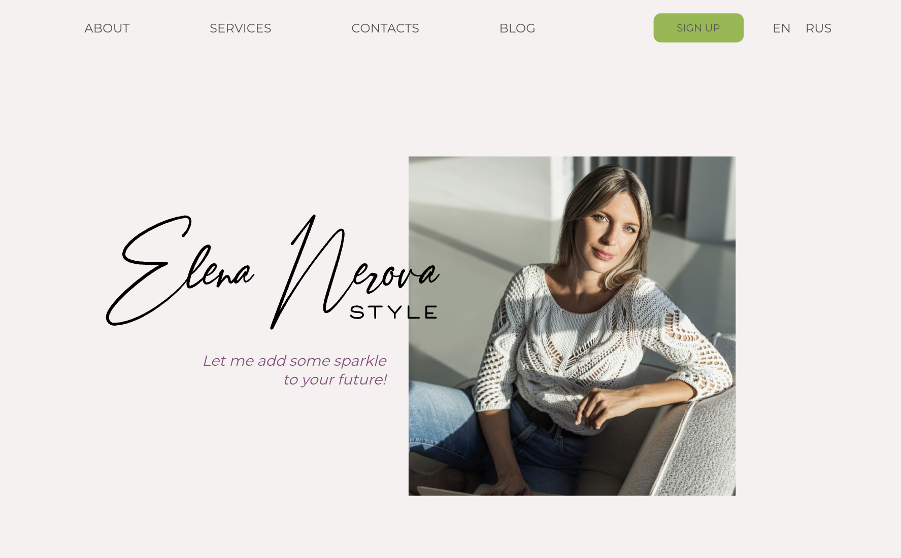 Landing Page for Stylist in Dubai